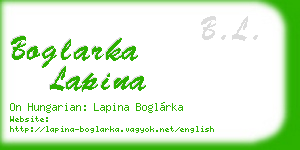 boglarka lapina business card